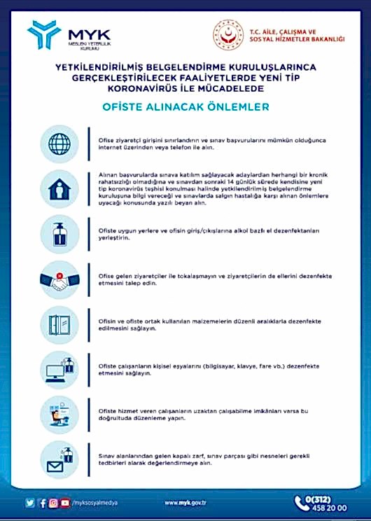 SINAV VE BELGELENDİRME MERKEZİMİZDE ALDIĞIMIZ TEDBİRLER